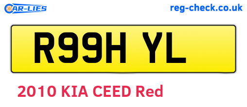 R99HYL are the vehicle registration plates.