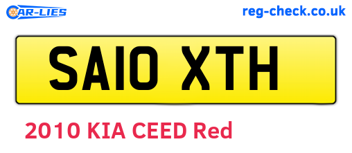 SA10XTH are the vehicle registration plates.