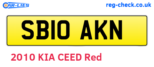 SB10AKN are the vehicle registration plates.