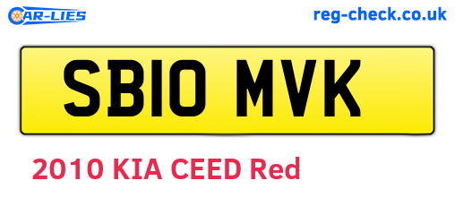 SB10MVK are the vehicle registration plates.