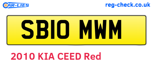 SB10MWM are the vehicle registration plates.