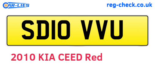 SD10VVU are the vehicle registration plates.