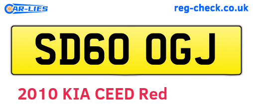 SD60OGJ are the vehicle registration plates.