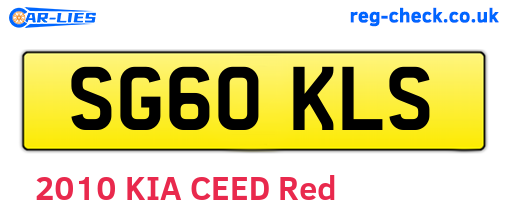 SG60KLS are the vehicle registration plates.