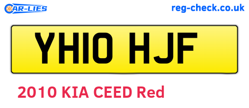 YH10HJF are the vehicle registration plates.