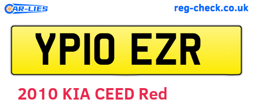 YP10EZR are the vehicle registration plates.