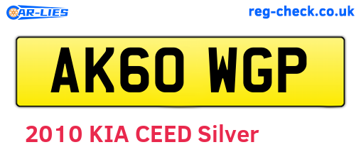 AK60WGP are the vehicle registration plates.
