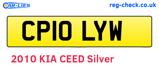 CP10LYW are the vehicle registration plates.