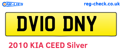 DV10DNY are the vehicle registration plates.