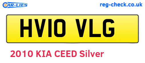 HV10VLG are the vehicle registration plates.