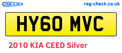 HY60MVC are the vehicle registration plates.