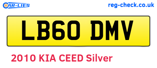 LB60DMV are the vehicle registration plates.