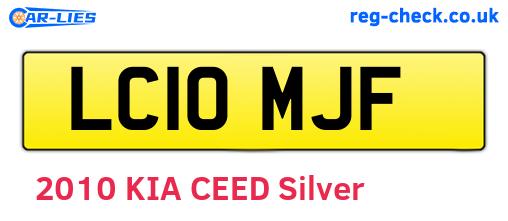 LC10MJF are the vehicle registration plates.