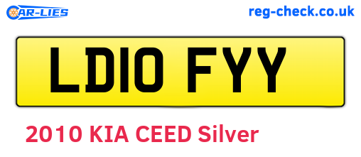 LD10FYY are the vehicle registration plates.