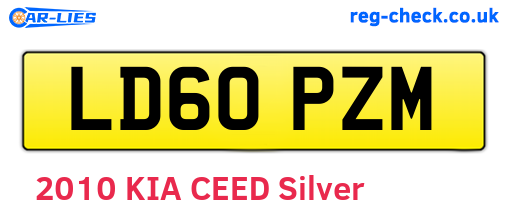 LD60PZM are the vehicle registration plates.