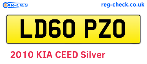 LD60PZO are the vehicle registration plates.