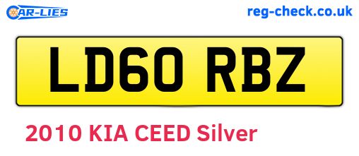 LD60RBZ are the vehicle registration plates.
