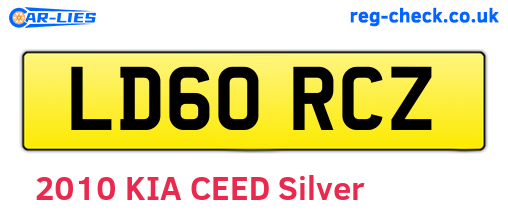 LD60RCZ are the vehicle registration plates.