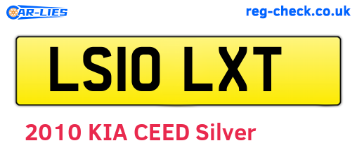 LS10LXT are the vehicle registration plates.