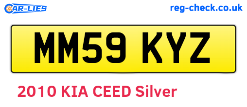 MM59KYZ are the vehicle registration plates.