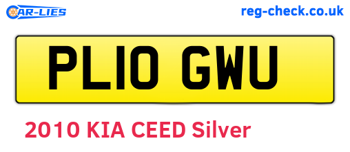 PL10GWU are the vehicle registration plates.