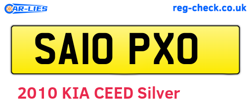 SA10PXO are the vehicle registration plates.