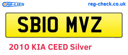 SB10MVZ are the vehicle registration plates.