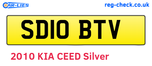 SD10BTV are the vehicle registration plates.