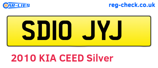 SD10JYJ are the vehicle registration plates.