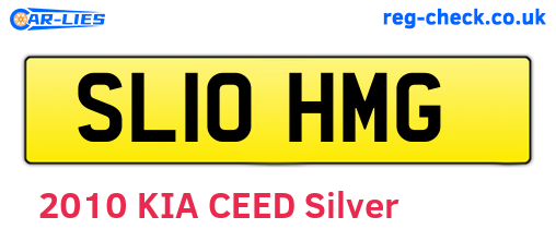 SL10HMG are the vehicle registration plates.