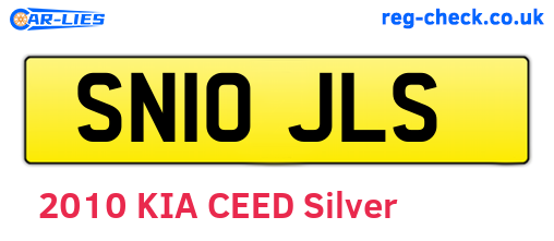 SN10JLS are the vehicle registration plates.