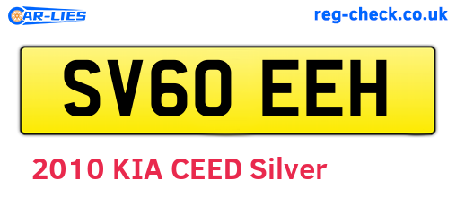 SV60EEH are the vehicle registration plates.