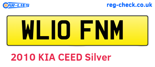 WL10FNM are the vehicle registration plates.