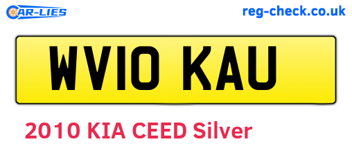 WV10KAU are the vehicle registration plates.