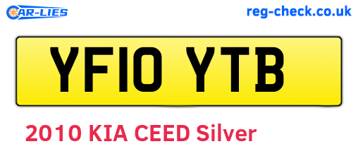 YF10YTB are the vehicle registration plates.