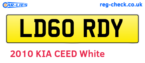 LD60RDY are the vehicle registration plates.