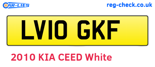 LV10GKF are the vehicle registration plates.