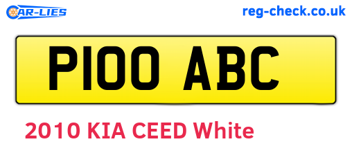 P100ABC are the vehicle registration plates.
