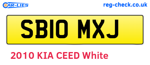 SB10MXJ are the vehicle registration plates.
