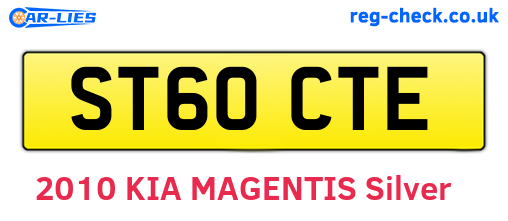 ST60CTE are the vehicle registration plates.