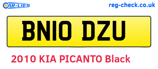 BN10DZU are the vehicle registration plates.
