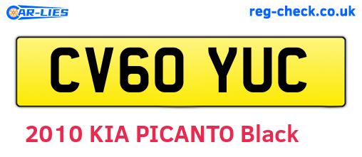 CV60YUC are the vehicle registration plates.