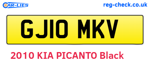 GJ10MKV are the vehicle registration plates.