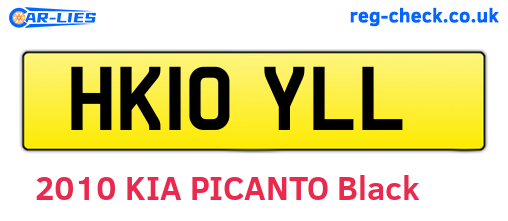 HK10YLL are the vehicle registration plates.