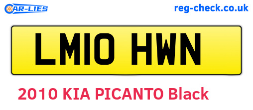 LM10HWN are the vehicle registration plates.