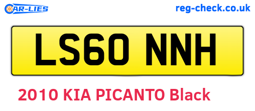 LS60NNH are the vehicle registration plates.
