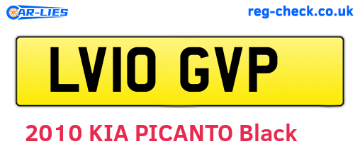LV10GVP are the vehicle registration plates.