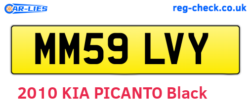 MM59LVY are the vehicle registration plates.