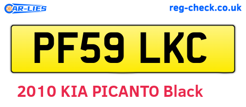 PF59LKC are the vehicle registration plates.