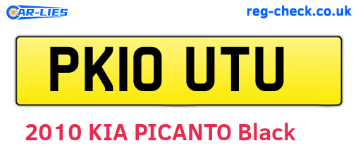 PK10UTU are the vehicle registration plates.